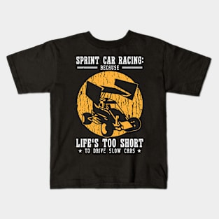 Sprint Car Dirt Track Racing Kids T-Shirt